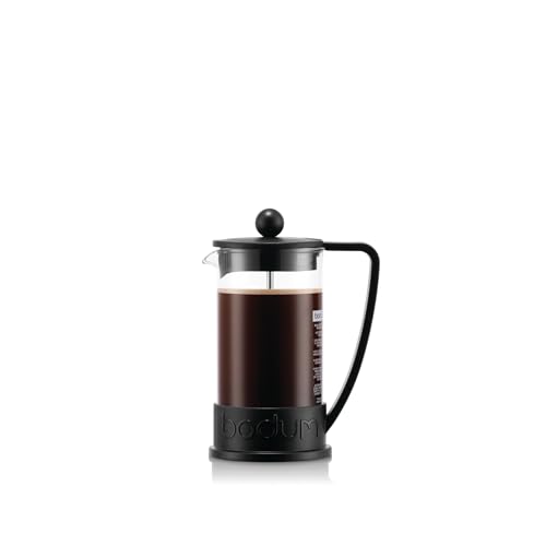 Bodum 34oz Brazil French Press Coffee Maker, High-Heat Borosilicate Glass, Black - Made in Portugal