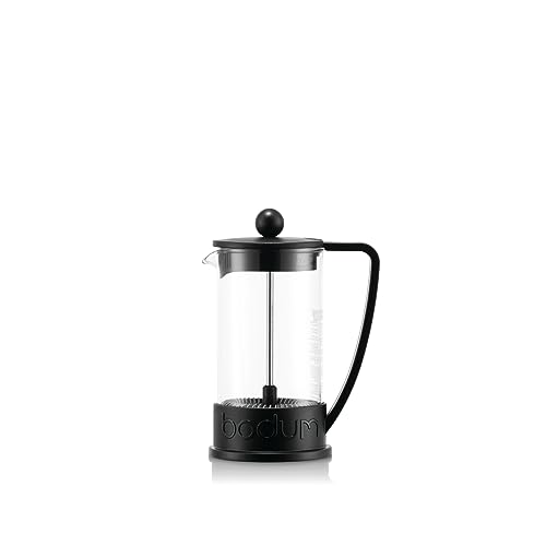 Bodum 34oz Brazil French Press Coffee Maker, High-Heat Borosilicate Glass, Black - Made in Portugal