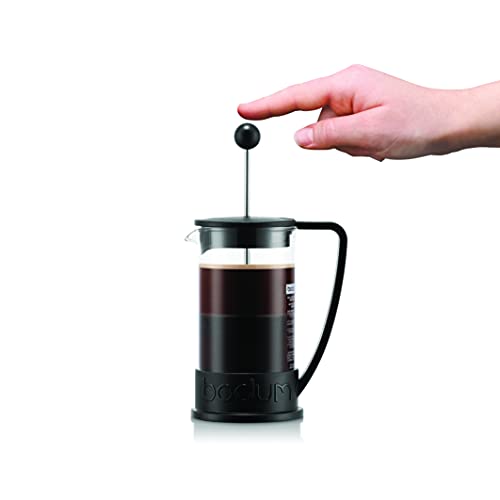 Bodum 34oz Brazil French Press Coffee Maker, High-Heat Borosilicate Glass, Black - Made in Portugal