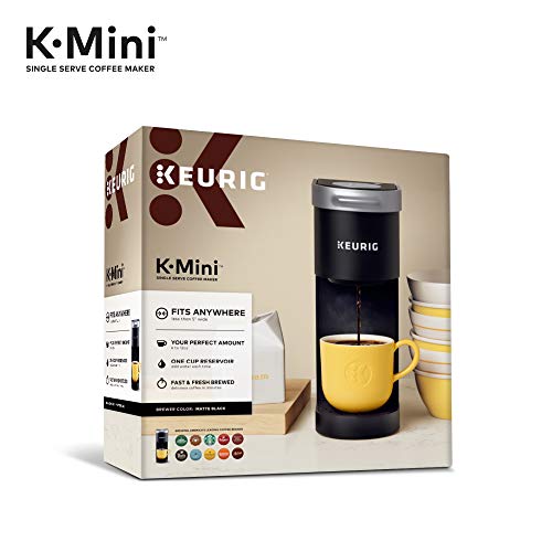 Keurig K-Mini Single Serve K-Cup Pod Coffee Maker, 6 to 12oz Brew size, with Cord Storage, Perfect for Small Spaces, Studio Gray