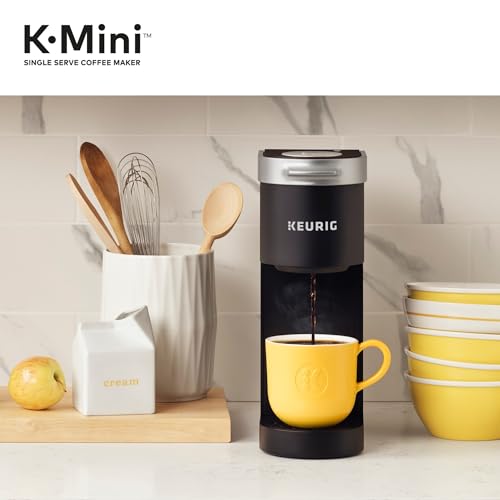 Keurig K-Mini Single Serve K-Cup Pod Coffee Maker, 6 to 12oz Brew size, with Cord Storage, Perfect for Small Spaces, Studio Gray