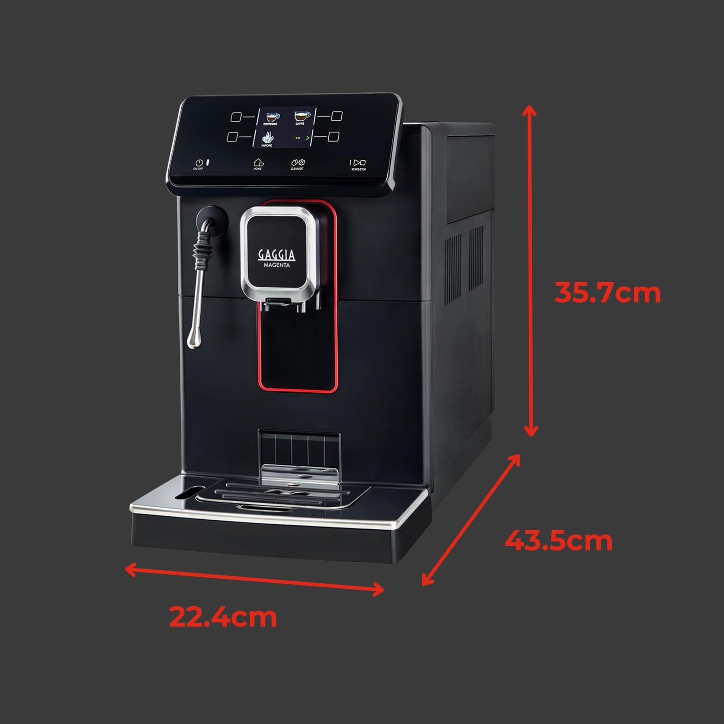 Gaggia Magenta Plus Super-Automatic Espresso Machine, 60 ounces,Black
