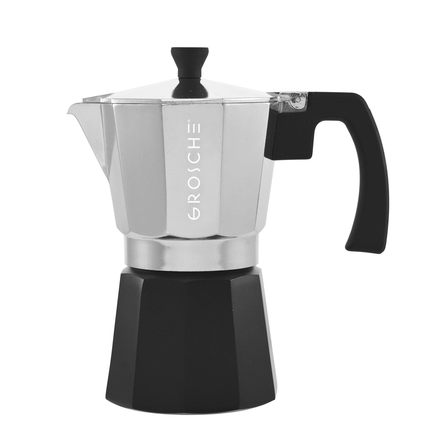 GROSCHE Milano Stovetop Espresso Maker Moka Pot 3 espresso Cup - 5oz, Red - Cuban Coffee Maker Stove top coffee maker Moka Italian espresso greca coffee maker brewer percolator