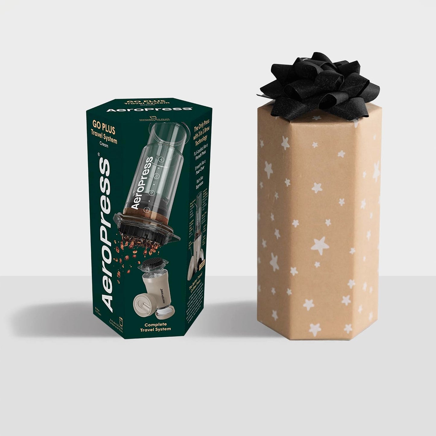 AeroPress Go Travel Coffee Press Kit - 3 in 1 brew method combines French Press, Pourover, Espresso - Full bodied coffee without grit or bitterness - Small portable coffee maker for camping & travel
