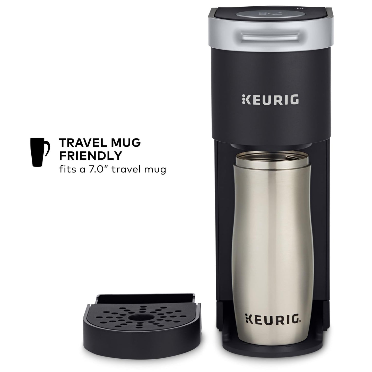 Keurig K-Mini Single Serve K-Cup Pod Coffee Maker, 6 to 12oz Brew size, with Cord Storage, Perfect for Small Spaces, Studio Gray