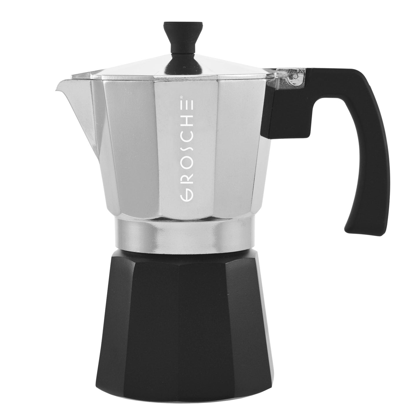 GROSCHE Milano Stovetop Espresso Maker Moka Pot 3 espresso Cup - 5oz, Red - Cuban Coffee Maker Stove top coffee maker Moka Italian espresso greca coffee maker brewer percolator