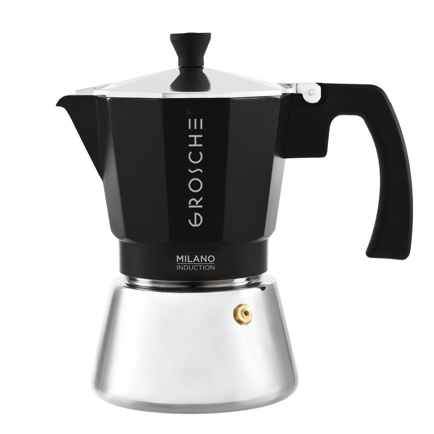 GROSCHE Milano Stovetop Espresso Maker Moka Pot 3 espresso Cup - 5oz, Red - Cuban Coffee Maker Stove top coffee maker Moka Italian espresso greca coffee maker brewer percolator