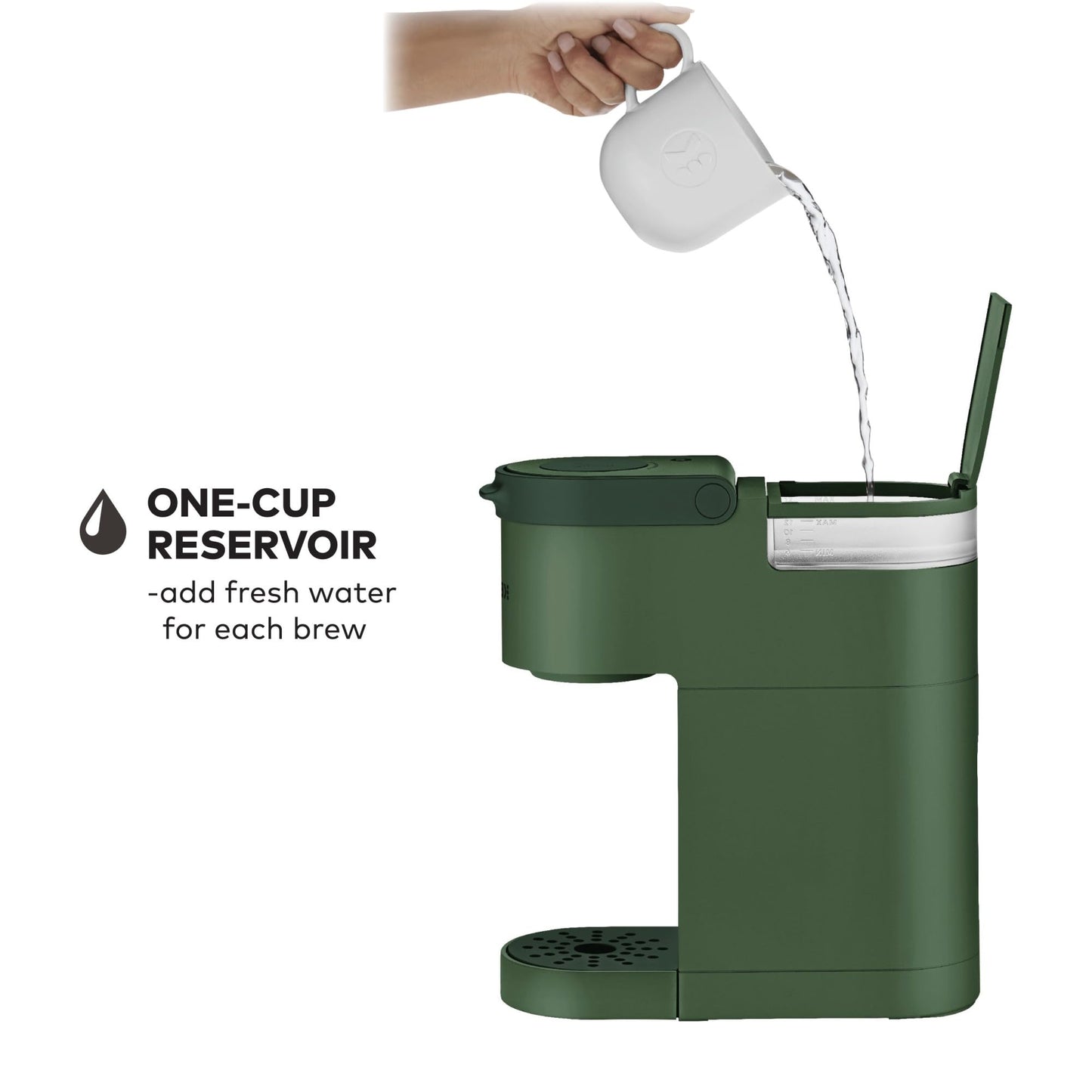 Keurig K-Mini Single Serve K-Cup Pod Coffee Maker, 6 to 12oz Brew size, with Cord Storage, Perfect for Small Spaces, Studio Gray