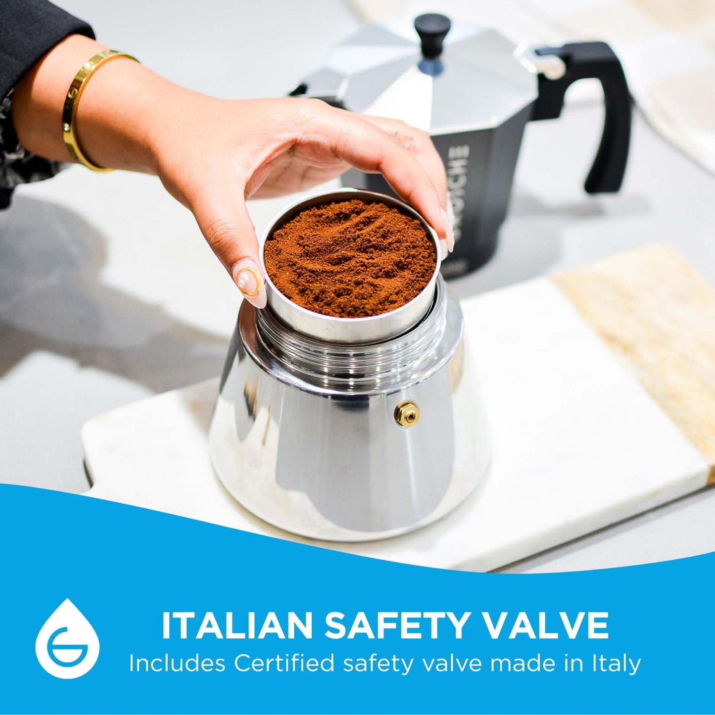 GROSCHE Milano Stovetop Espresso Maker Moka Pot 3 espresso Cup - 5oz, Red - Cuban Coffee Maker Stove top coffee maker Moka Italian espresso greca coffee maker brewer percolator