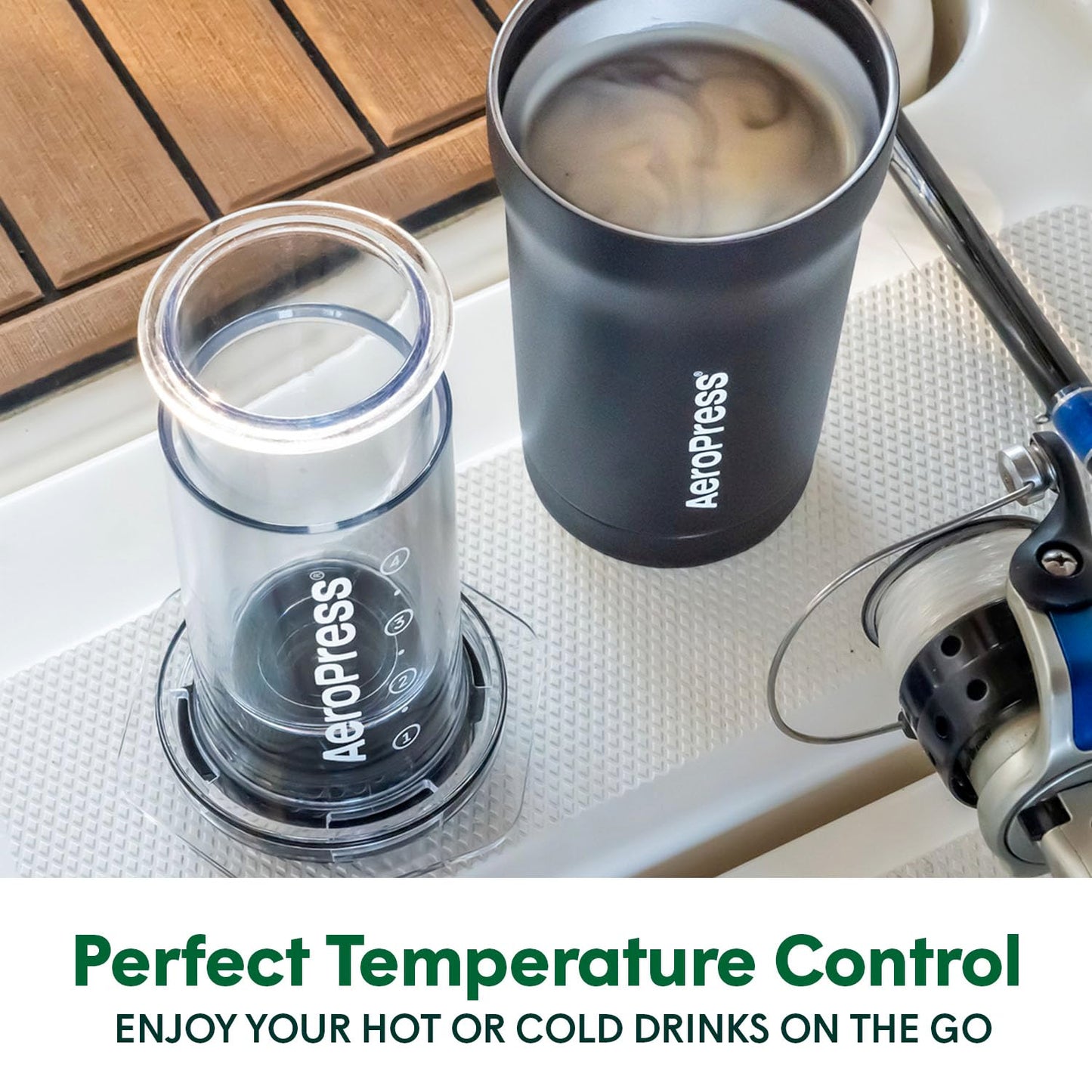 AeroPress Go Travel Coffee Press Kit - 3 in 1 brew method combines French Press, Pourover, Espresso - Full bodied coffee without grit or bitterness - Small portable coffee maker for camping & travel