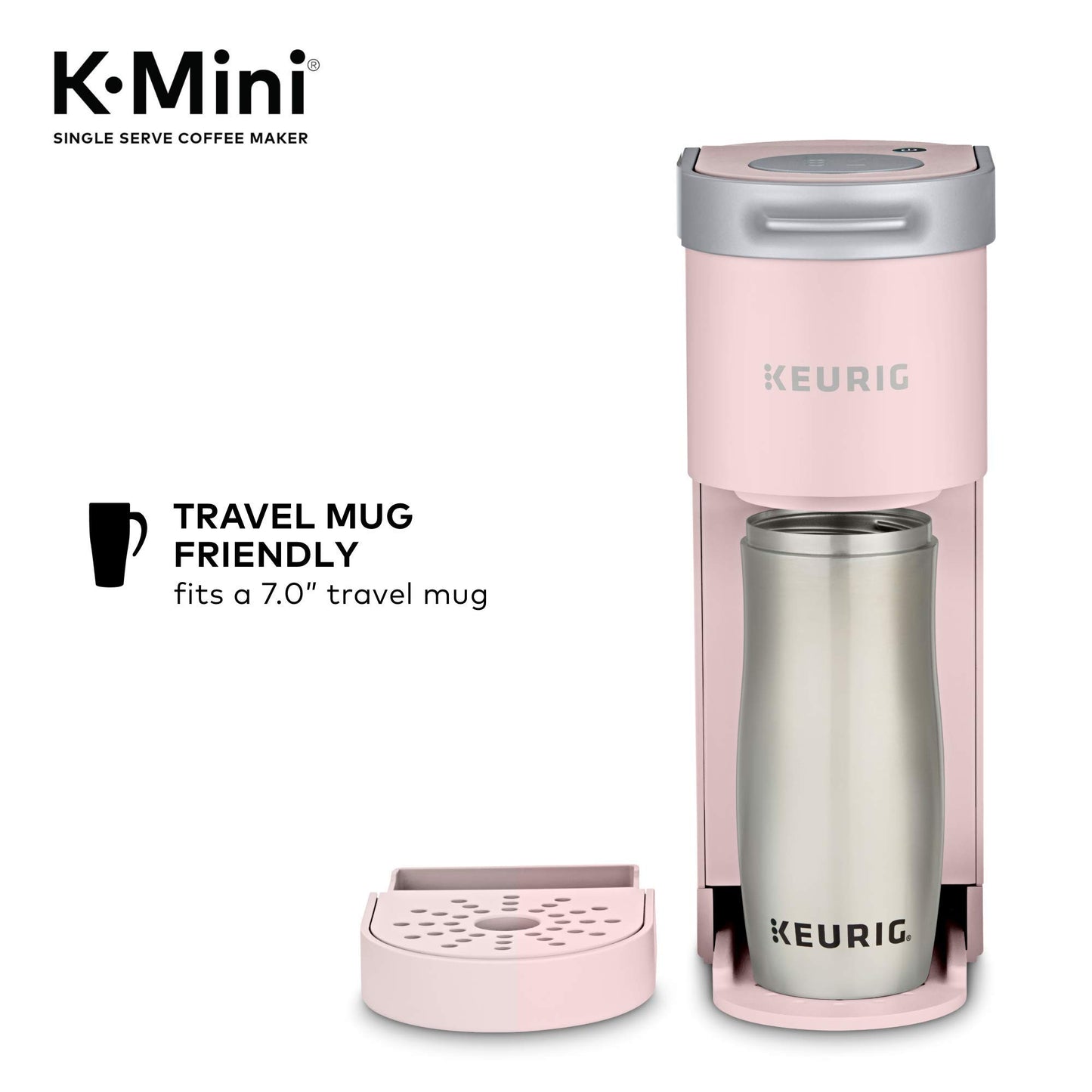 Keurig K-Mini Single Serve K-Cup Pod Coffee Maker, 6 to 12oz Brew size, with Cord Storage, Perfect for Small Spaces, Studio Gray