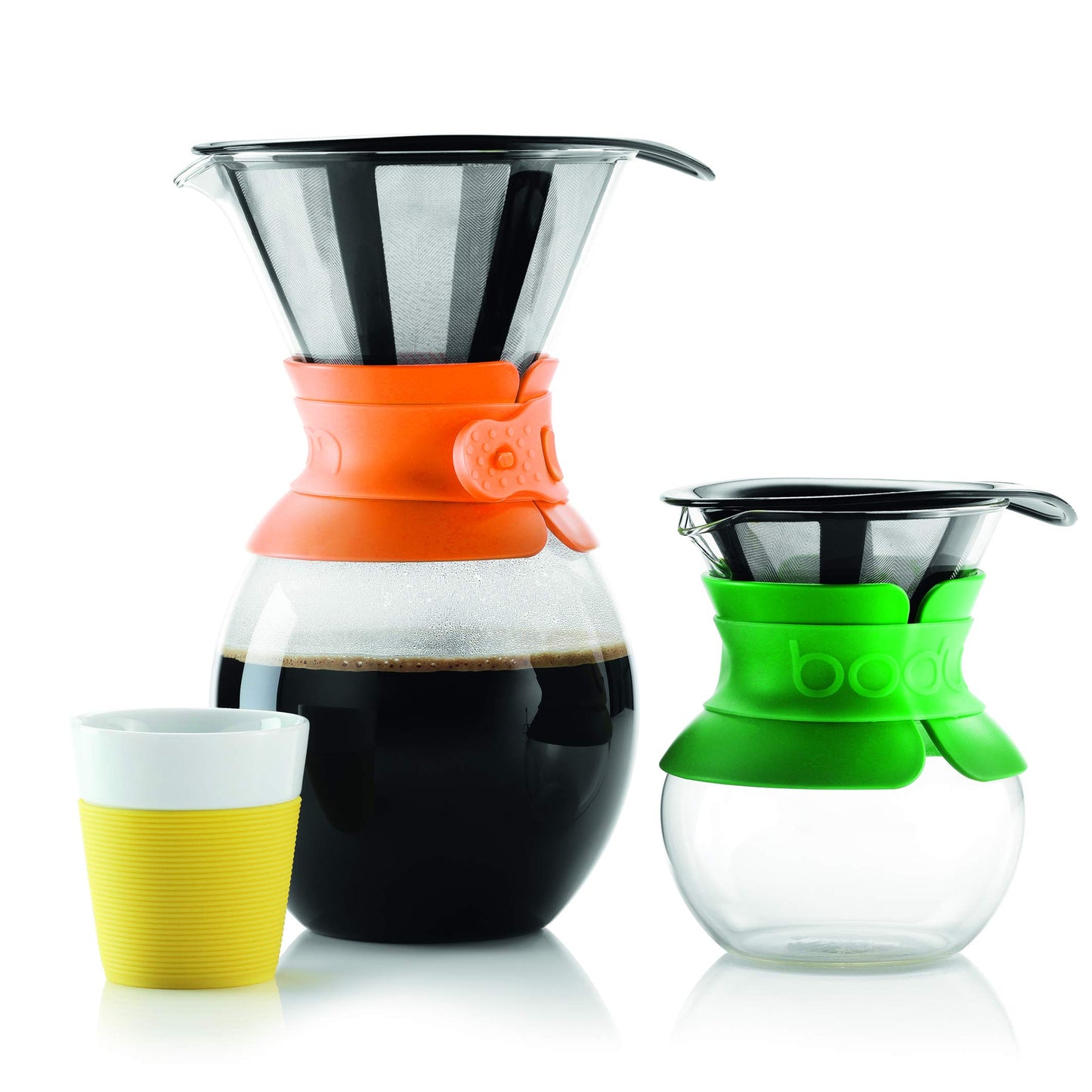 Bodum 34 Oz Pour Over Coffee Maker, High-Heat Borosilicate Glass with Reusable Stainless Steel Filter and Cork Grip - Made in Portugal