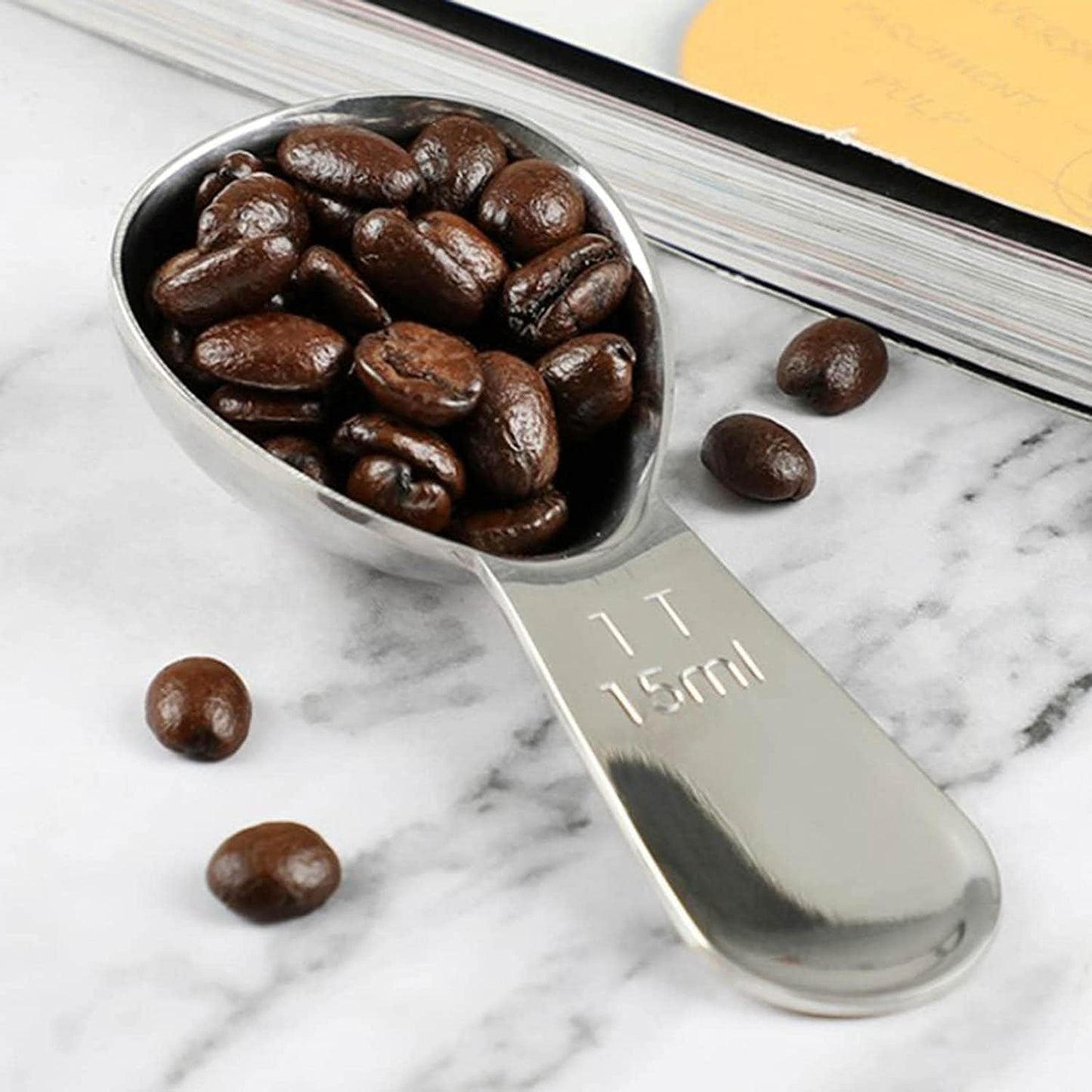 1pc 30Ml Stainless Steel Measuring Coffee Spoon With Scale Marks Is Used As A Measuring Tool For Coffee, Milk, Milk Powder And Oatmeal