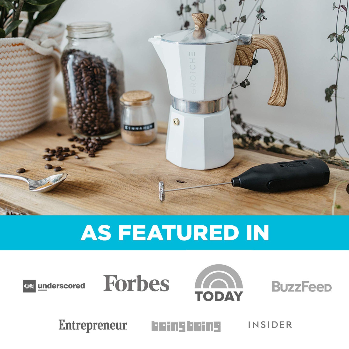 GROSCHE Milano Stovetop Espresso Maker Moka Pot 3 espresso Cup - 5oz, Red - Cuban Coffee Maker Stove top coffee maker Moka Italian espresso greca coffee maker brewer percolator