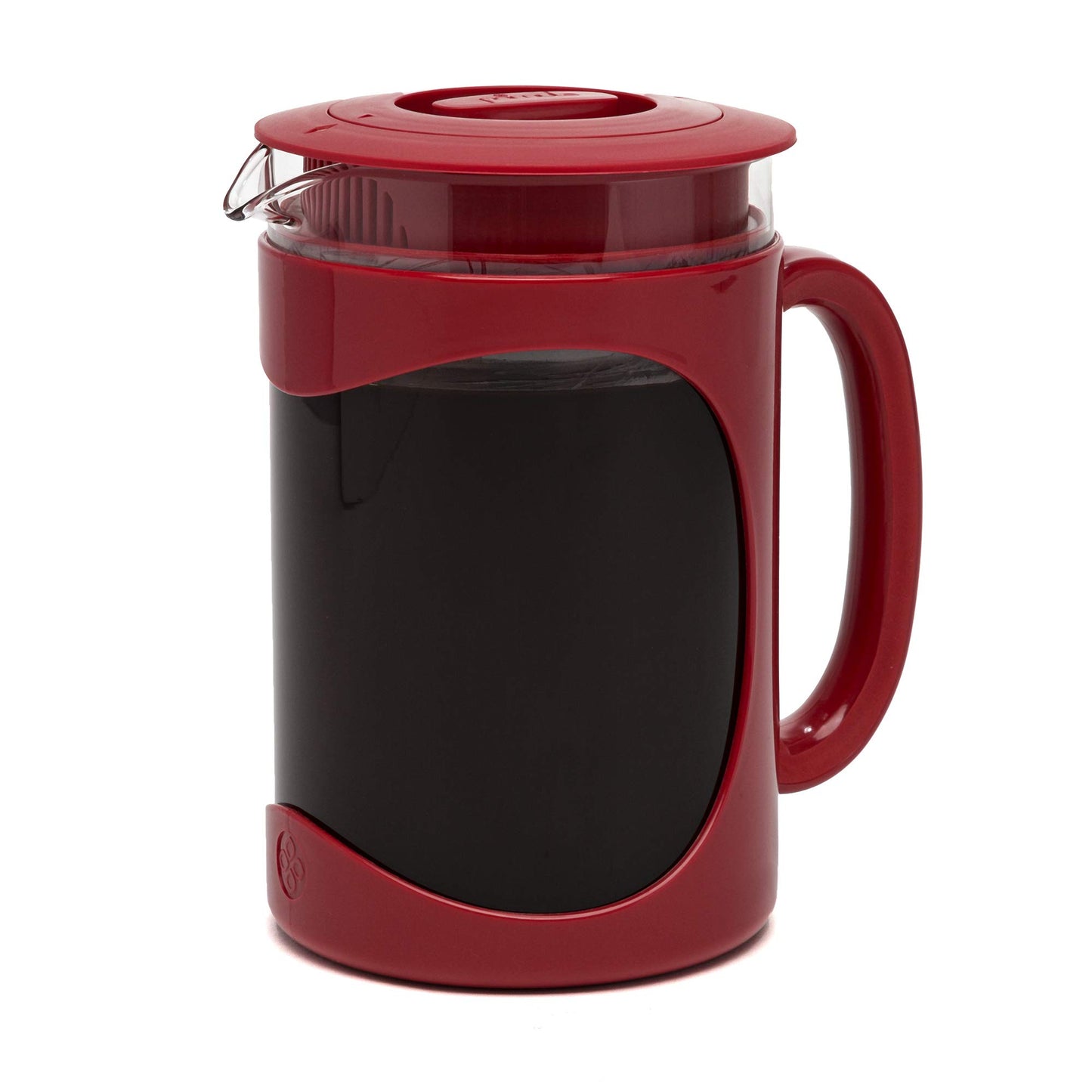 Primula Burke Deluxe Cold Brew Iced Coffee Maker, Comfort Grip Handle, Durable Glass Carafe, Removable Mesh Filter, Perfect 6 Cup Size, Dishwasher Safe, 1.6 qt, White