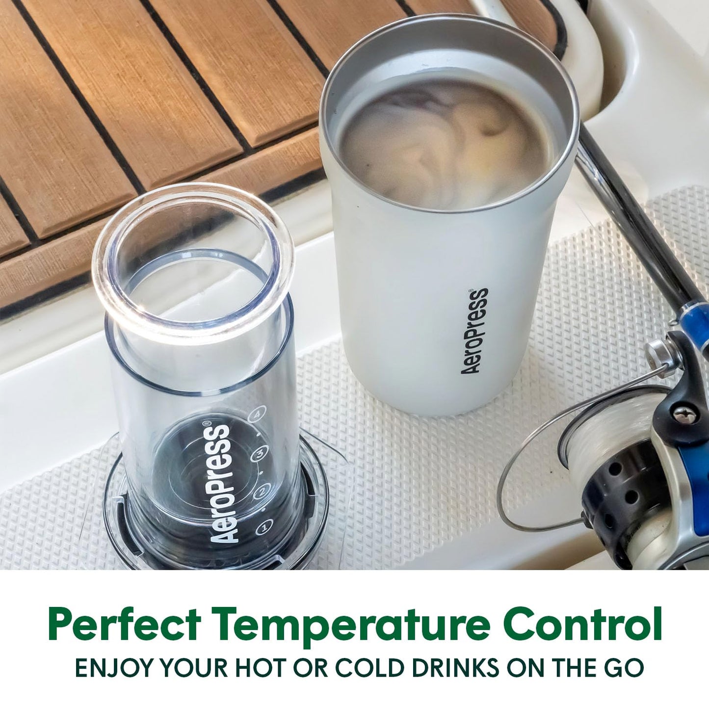AeroPress Go Travel Coffee Press Kit - 3 in 1 brew method combines French Press, Pourover, Espresso - Full bodied coffee without grit or bitterness - Small portable coffee maker for camping & travel