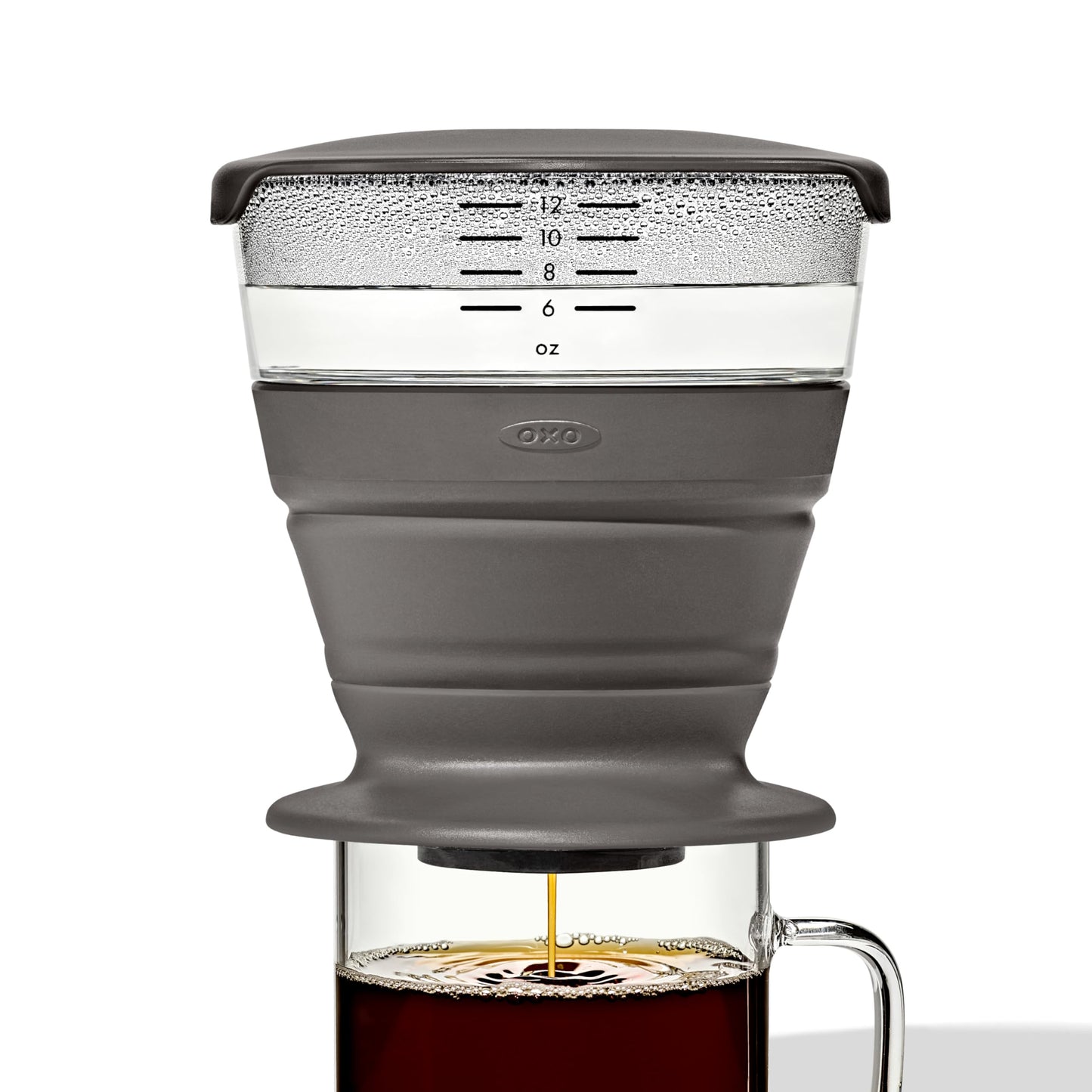 OXO Brew Single Serve Pour-Over Coffee Maker, 12 ounces, White