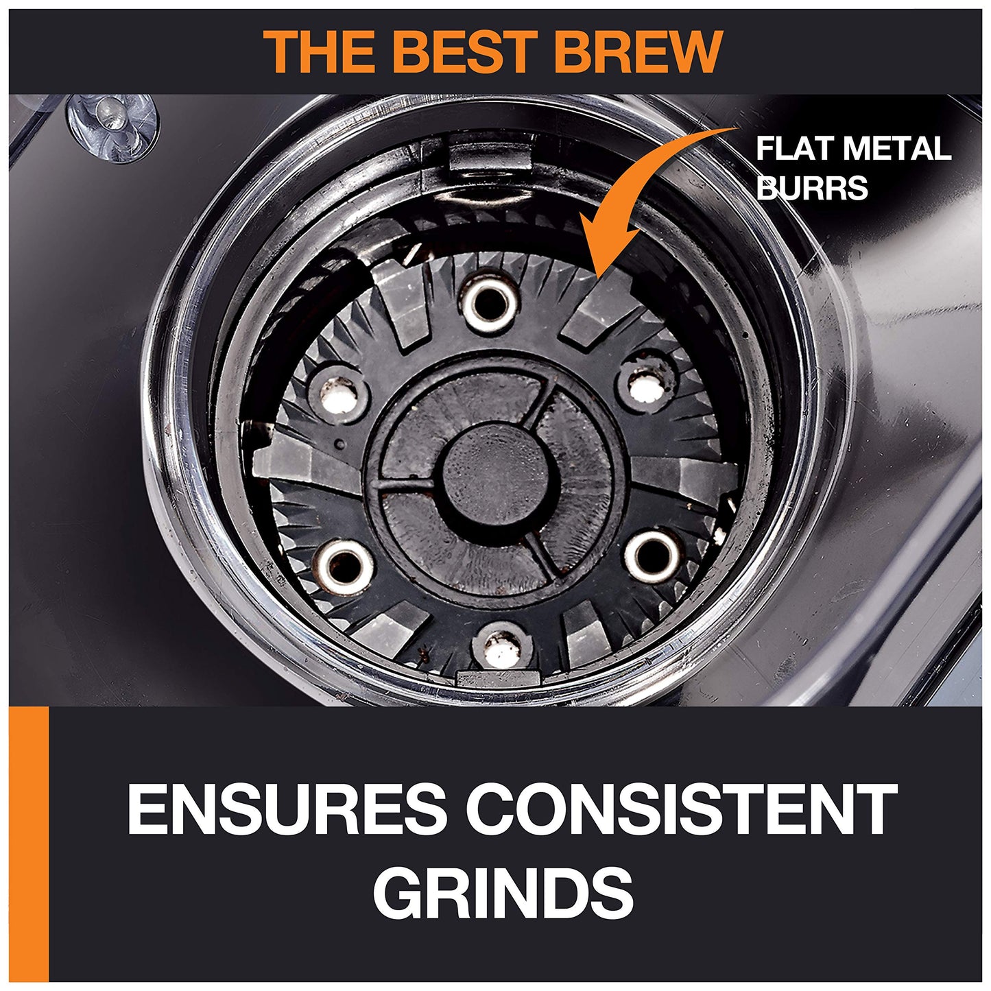 KRUPS Precision Flat Coffee Burr Grinder, 12-Grind fineness settings, Black