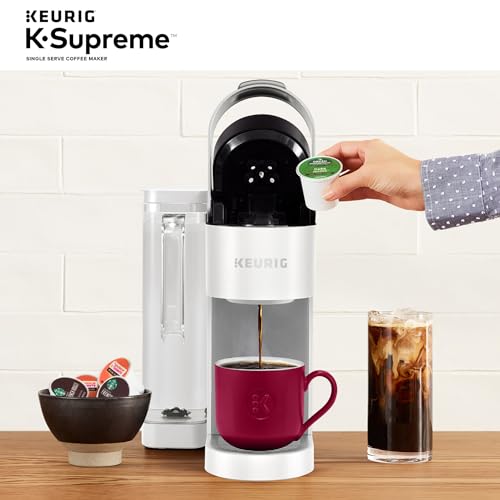 Keurig K-Supreme Single Serve K-Cup Pod Coffee Maker, MultiStream Technology, 4 Brew Sizes, 66oz Dual-Position Removable Reservoir, Gray