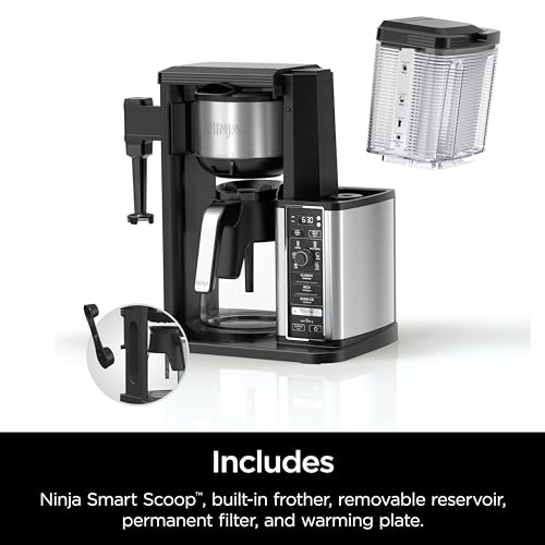 Ninja Hot & Iced XL Coffee Maker with Rapid Cold Brew, 4 Brew Styles, 8 Sizes Small Cup to Travel Mug, Single-Serve Coffee Brewer, 12-Cup Carafe, Permanent Filter, Removable Reservoir, Black, CM371