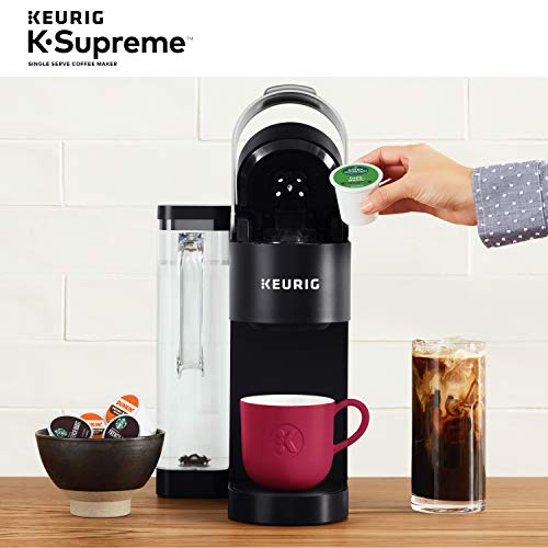 Keurig K-Supreme Single Serve K-Cup Pod Coffee Maker, MultiStream Technology, 4 Brew Sizes, 66oz Dual-Position Removable Reservoir, Gray