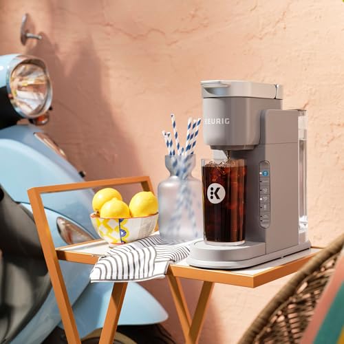 Keurig K-Iced Coffee Maker, Single Serve K-Cup Pod Iced Coffee Maker, With Hot and Cold Coffee Capabilities, Brews Any K-Cup Pod, White