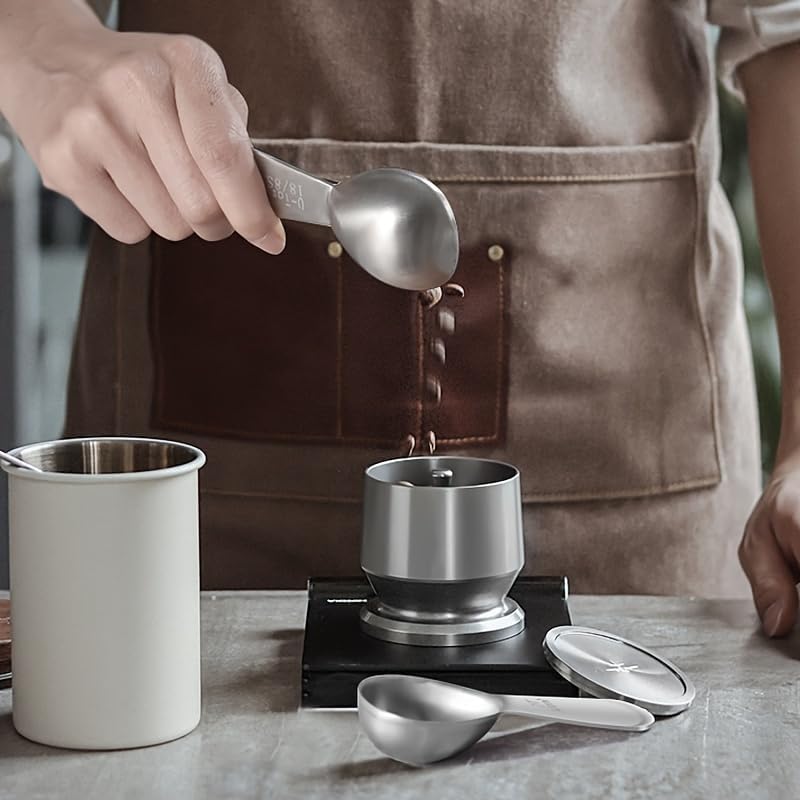 1pc 30Ml Stainless Steel Measuring Coffee Spoon With Scale Marks Is Used As A Measuring Tool For Coffee, Milk, Milk Powder And Oatmeal