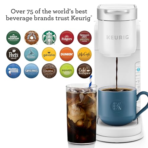 Keurig K-Iced Coffee Maker, Single Serve K-Cup Pod Iced Coffee Maker, With Hot and Cold Coffee Capabilities, Brews Any K-Cup Pod, White