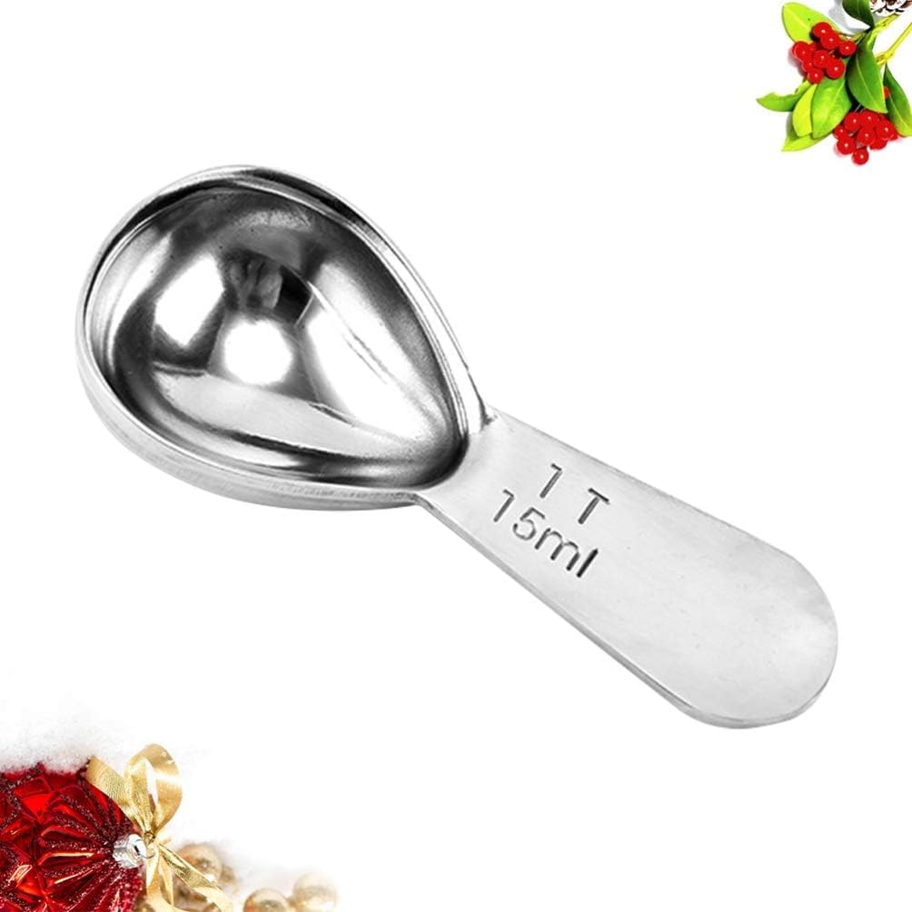 1pc 30Ml Stainless Steel Measuring Coffee Spoon With Scale Marks Is Used As A Measuring Tool For Coffee, Milk, Milk Powder And Oatmeal