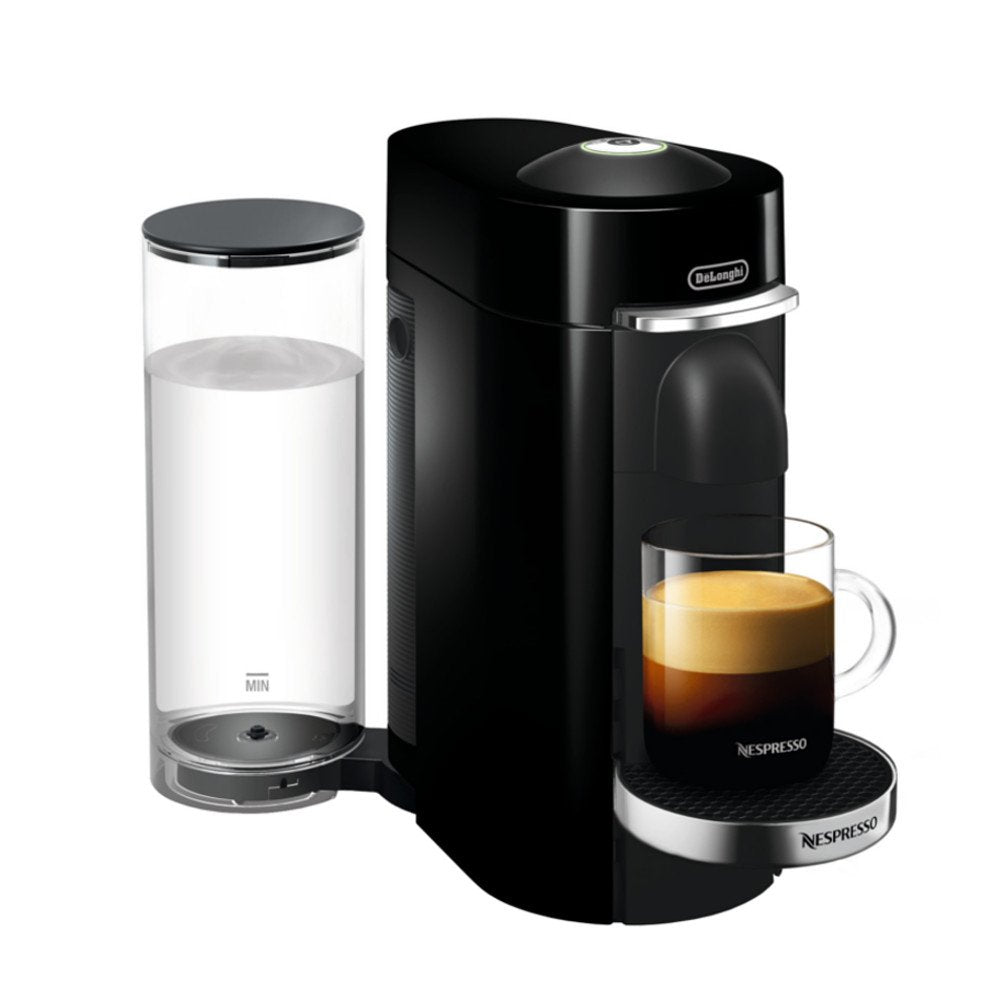 Nespresso Vertuo Plus Deluxe Coffee and Espresso Maker by De'Longhi, Titan with Aeroccino Milk Frother, 110 Volts