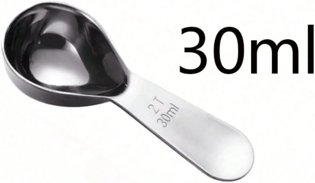1pc 30Ml Stainless Steel Measuring Coffee Spoon With Scale Marks Is Used As A Measuring Tool For Coffee, Milk, Milk Powder And Oatmeal