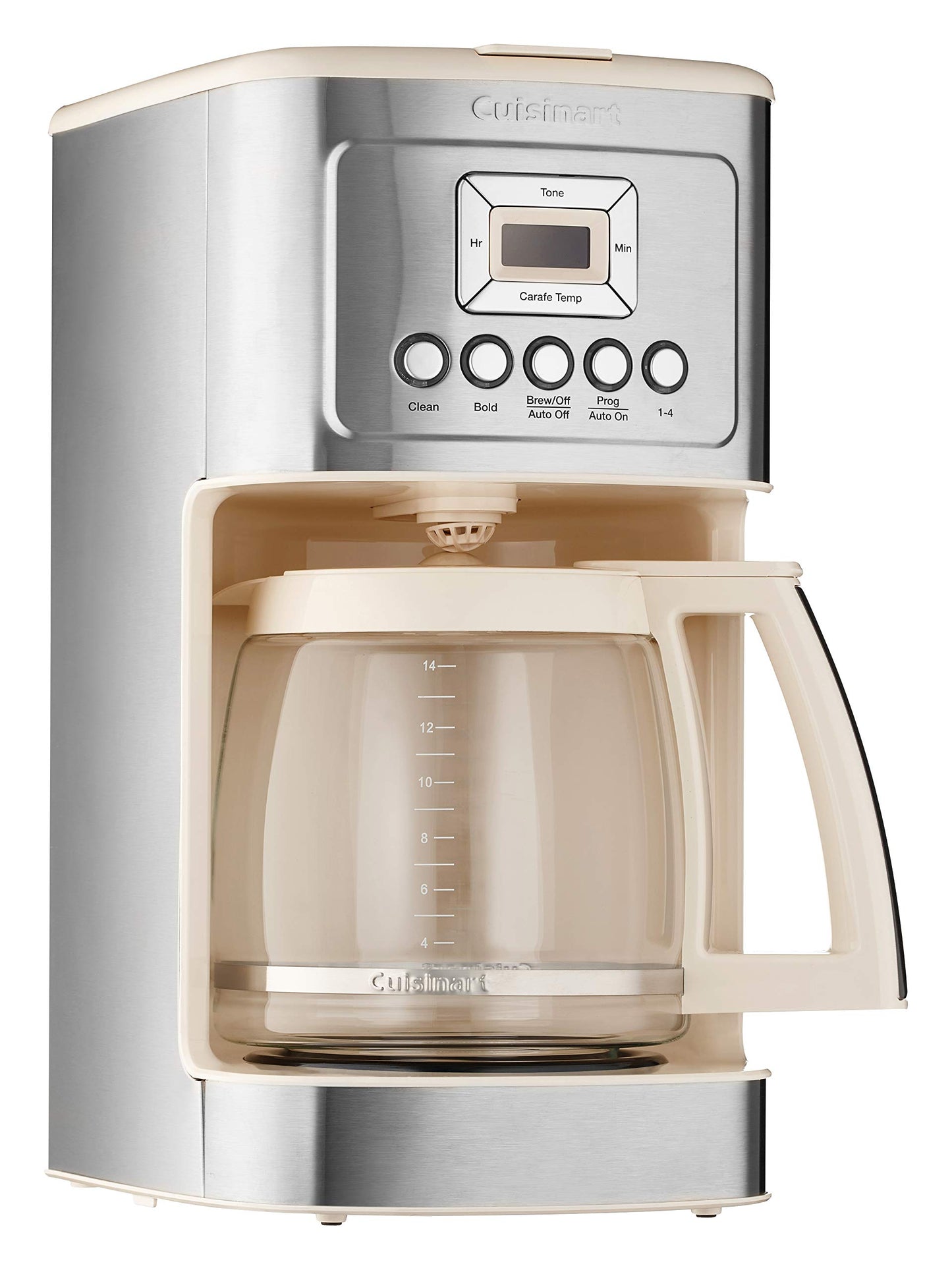 Cuisinart Coffee Maker, 14-Cup Glass Carafe, Fully Automatic for Brew Strength Control & 1-4 Cup Setting, Stainless Steel, DCC-3200P1