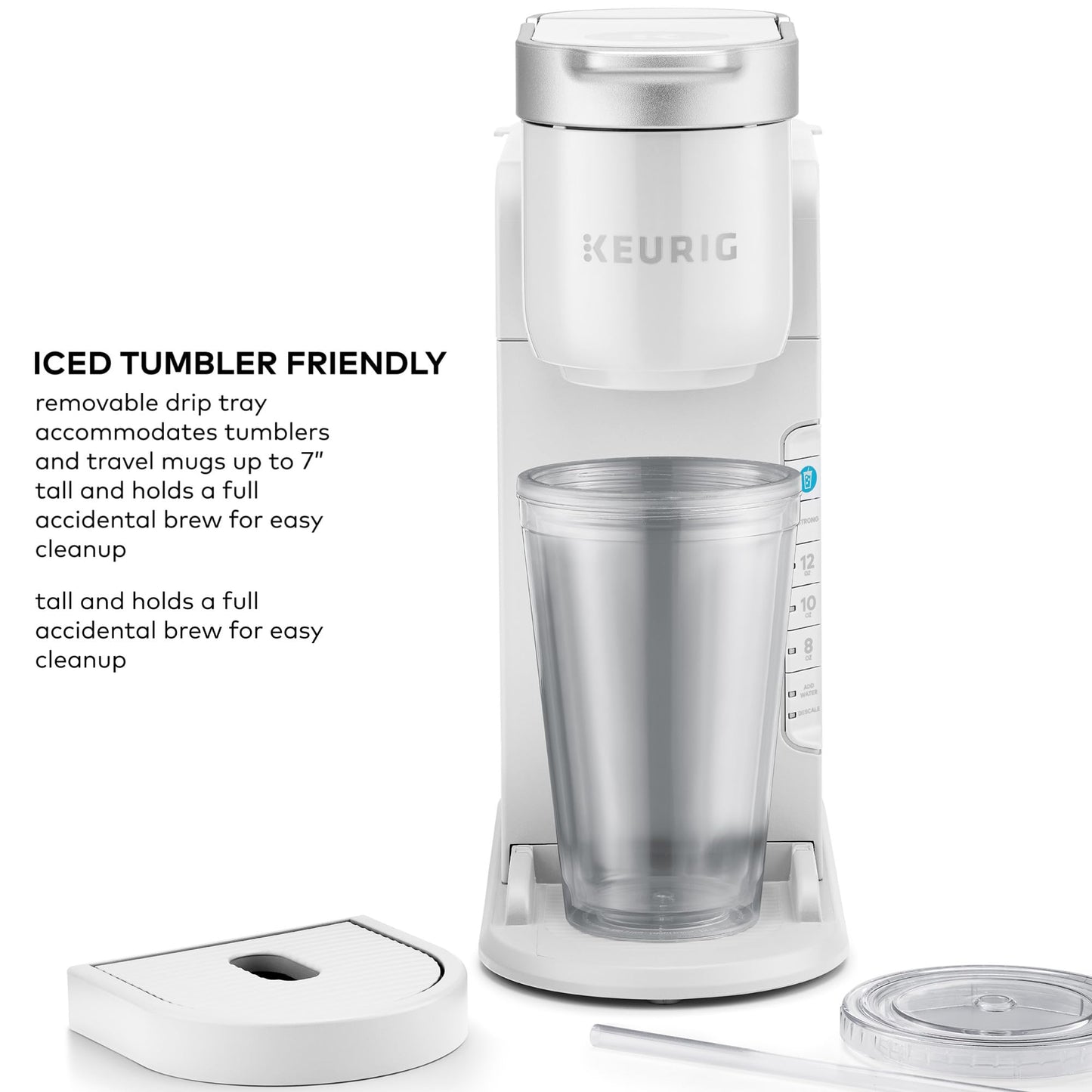 Keurig K-Iced Coffee Maker, Single Serve K-Cup Pod Iced Coffee Maker, With Hot and Cold Coffee Capabilities, Brews Any K-Cup Pod, White