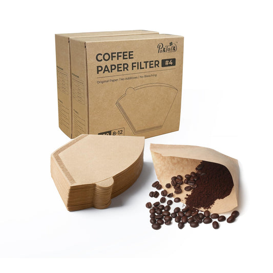 Coffee Filters V60 Coffee Filter Size 02 Cone Coffee Filters 2-4 Cups for Pour Over and Drip Coffee Maker(Natural Brown, 100 Count)