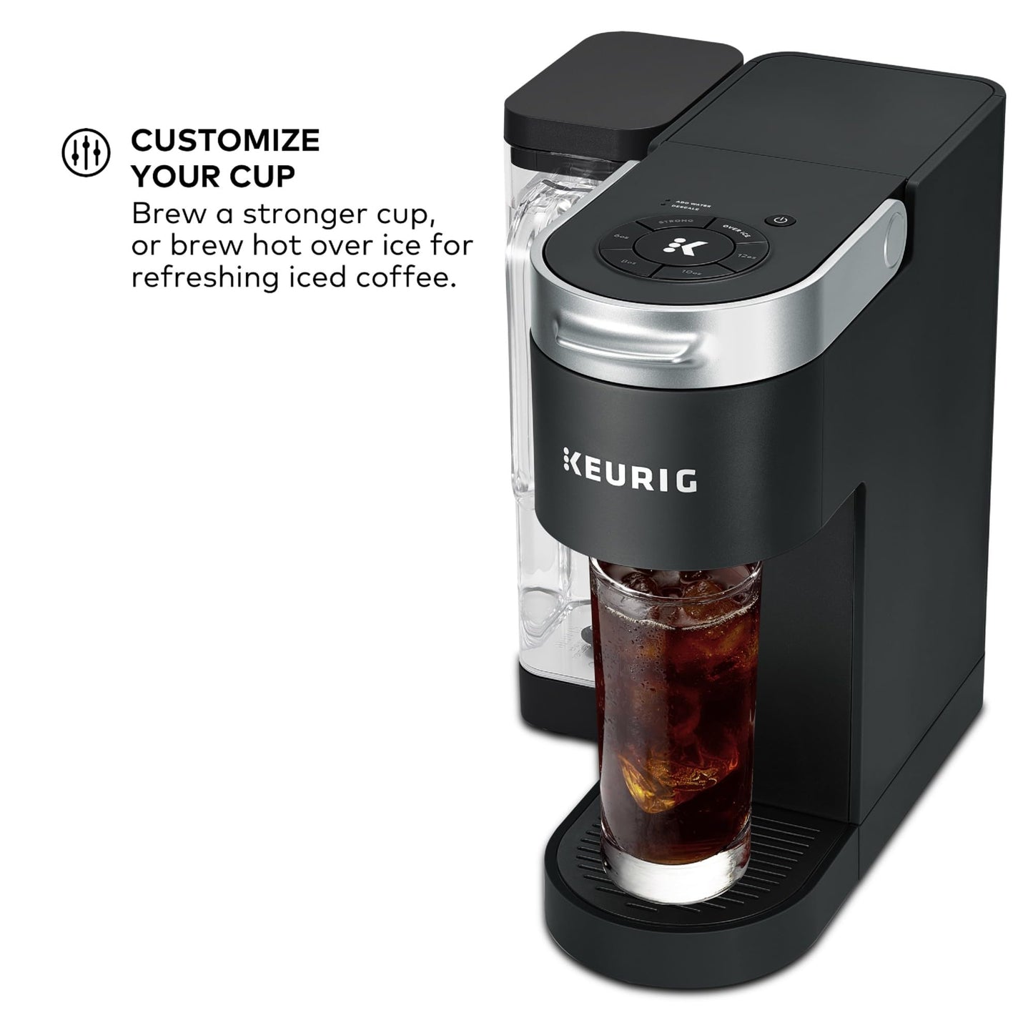 Keurig K-Supreme Single Serve K-Cup Pod Coffee Maker, MultiStream Technology, 4 Brew Sizes, 66oz Dual-Position Removable Reservoir, Gray