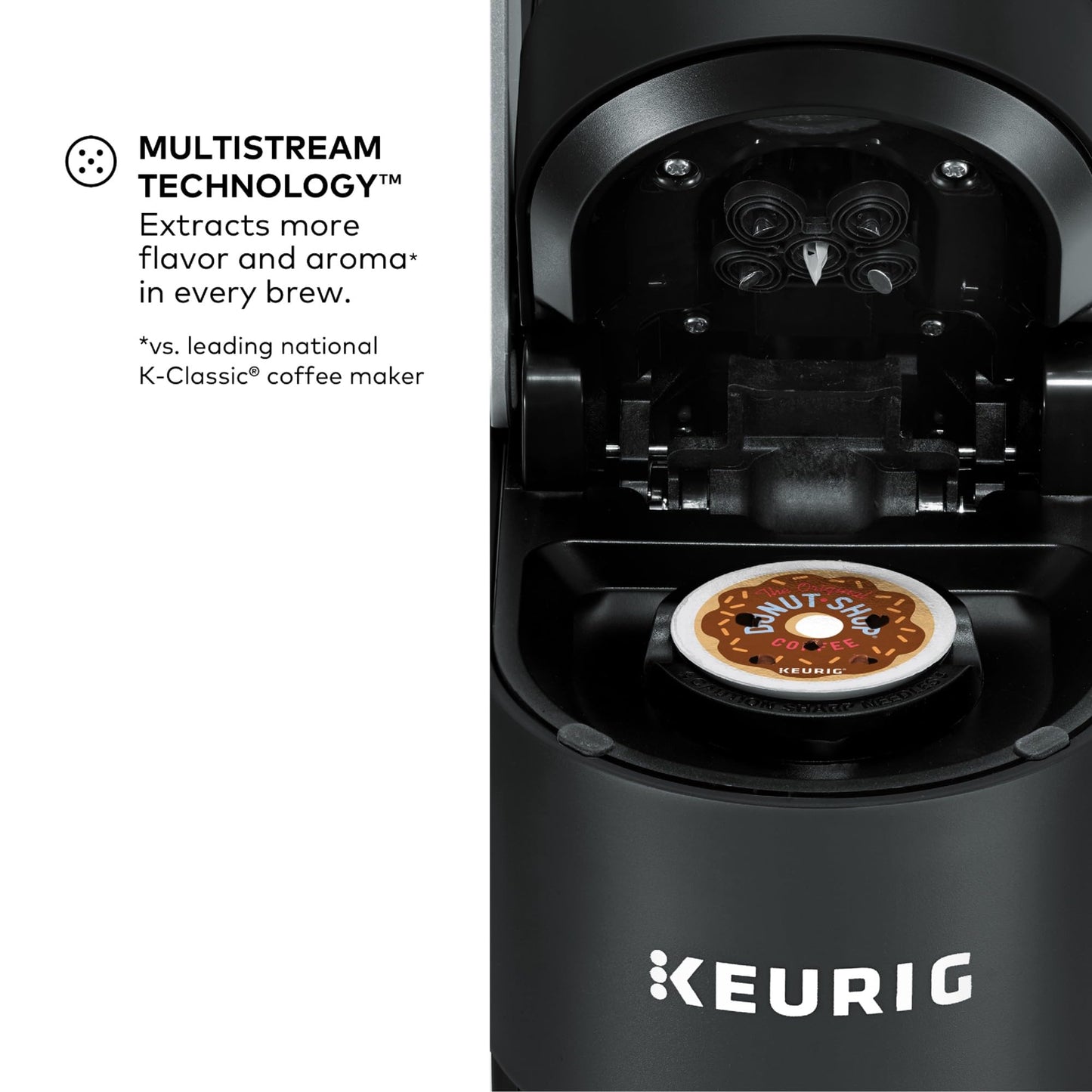 Keurig K-Supreme Single Serve K-Cup Pod Coffee Maker, MultiStream Technology, 4 Brew Sizes, 66oz Dual-Position Removable Reservoir, Gray