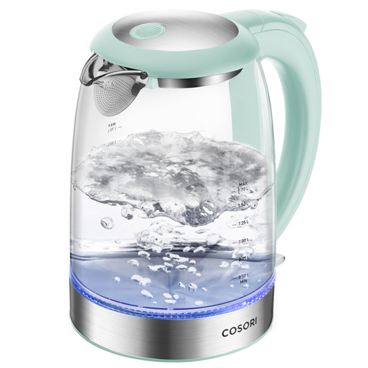 Cosori Electric Kettle, No Plastic Filter & Spout, Stainless Steel Inner Lid, 1.7L Tea Kettle & Hot Water Boiler For Coffee & Tea, Water Heater & Teapot, Automatic Shut Off, Black, 1500W